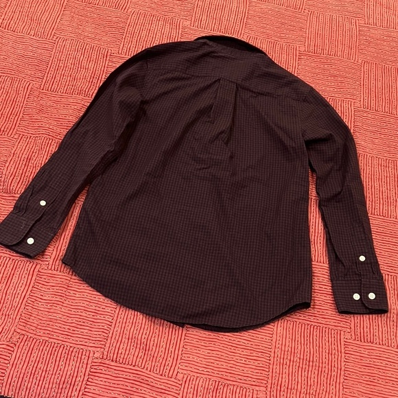 Lauren Ralph Lauren teen boys size 14  burgundy red Plaid Shirt - Picture 13 of 13